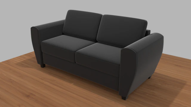 modern two-seat couch 3D Model .c4d .max .obj .3ds .fbx .stl .blend
