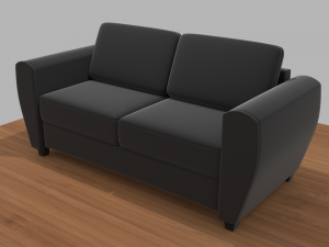 modern two-seat couch Modèle 3D