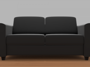 modern two-seat couch 3D Модель