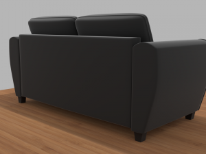 modern two-seat couch 3D Модель