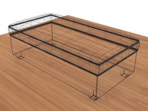 modern two-seat couch 3D Модель