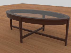modern glass coffee table 3D मॉडल