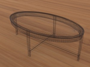 modern glass coffee table Modelo 3D