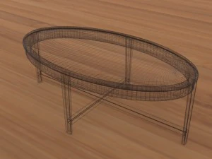 modern glass coffee table 3D Model