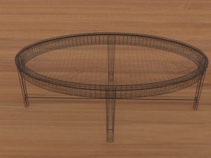 modern glass coffee table Modelo 3D