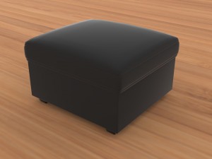 modern ottoman single Modèle 3D