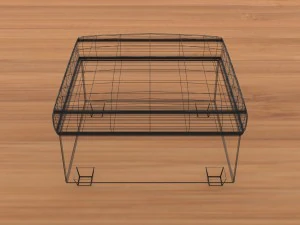 modern ottoman single 3D Model