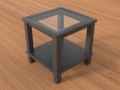 modern glass side table 3D Model