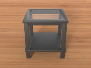 modern glass side table 3D Model