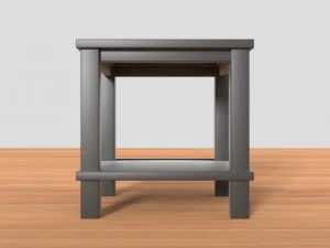 modern glass side table 3D Model