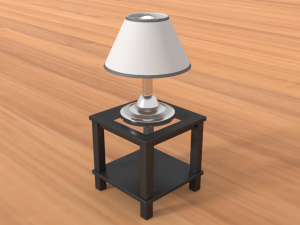 modern metal table lamp 3D Model