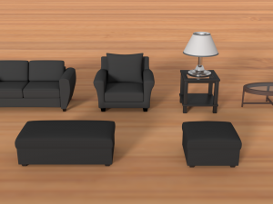 modern living room asset pack Model 3D