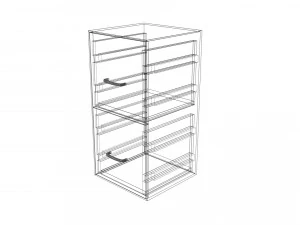 vertical style filing cabinet 3D Model
