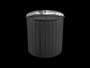 metal trash can 3D Model