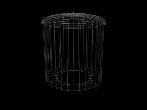 metal trash can 3D Model