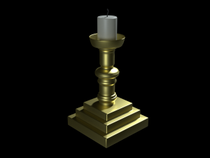church candle v2 3D Model