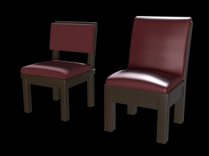 church chair set Modelo 3D