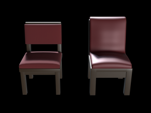 church chair set 3D Model