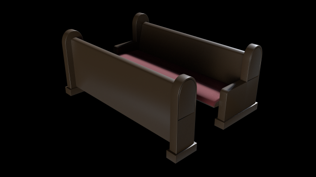 church pew set 3D 模型 .c4d .max .obj .3ds .fbx .stl .blend 
