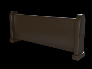church pew set 3D Model