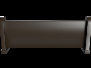 church pew set 3D 模型