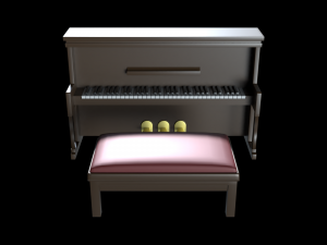 church piano set Modèle 3D