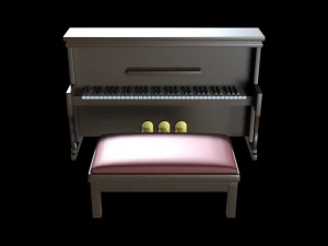 church piano set 3D Model