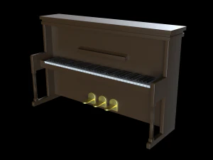 church piano set 3D Model