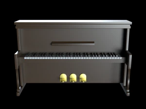 church piano set 3D Model
