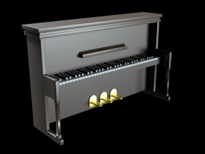 church piano set 3D Model