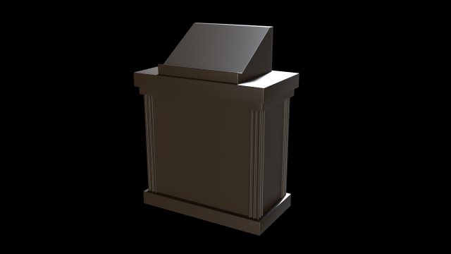 church podium v2 Model 3D .c4d .max .obj .3ds .fbx .stl .blend 
