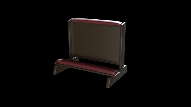 church prayer bench v2 3D Model .c4d .max .obj .3ds .fbx .stl .blend 