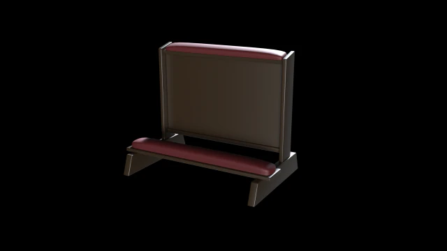 church prayer bench v2 3D Model .c4d .max .obj .3ds .fbx .stl .blend