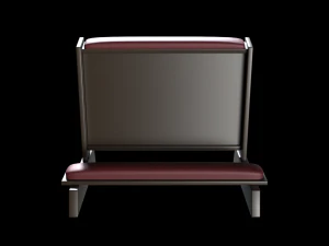 church prayer bench v2 3D Model