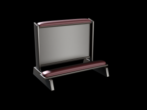 church prayer bench v2 3D Model
