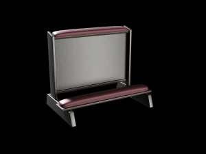 church prayer bench v2 3D Model