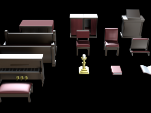 church asset pack v2 3D Model