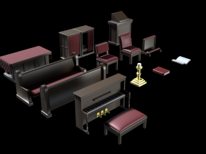 church asset pack v2 3D Model