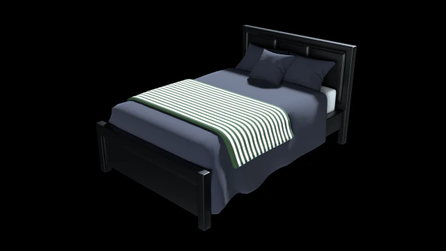 modern bed 2 3D Model .c4d .max .obj .3ds .fbx .stl .blend 