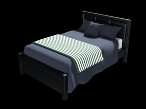 modern bed 2 3D Model