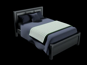 modern bed 2 3D Model