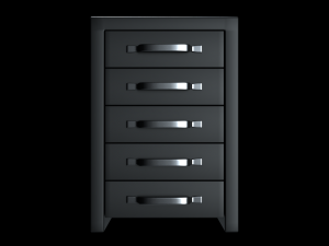 modern vertical dresser 3D Model