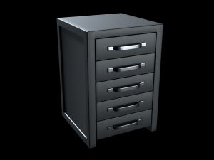 modern vertical dresser 3D Model