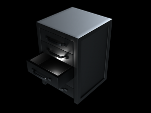 modern vertical dresser 3D Model