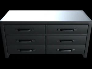 modern horizontal dresser 3D Model