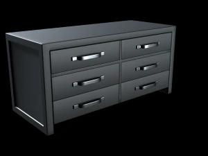 modern horizontal dresser 3D Model