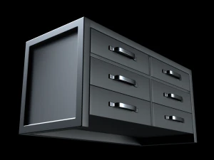 modern horizontal dresser 3D Model