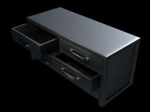 modern horizontal dresser 3D Model