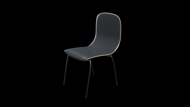 school classroom student chair 1 3D Model .c4d .max .obj .3ds .fbx .stl .blend 