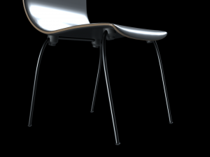 school classroom student chair 1 3D Model